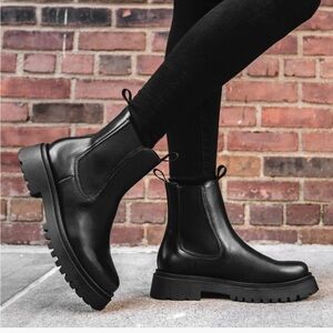 Thursday Boot Company Legend Platform Black Ankle Boots